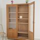 Armoire d'école vitrée en chêne 1960
