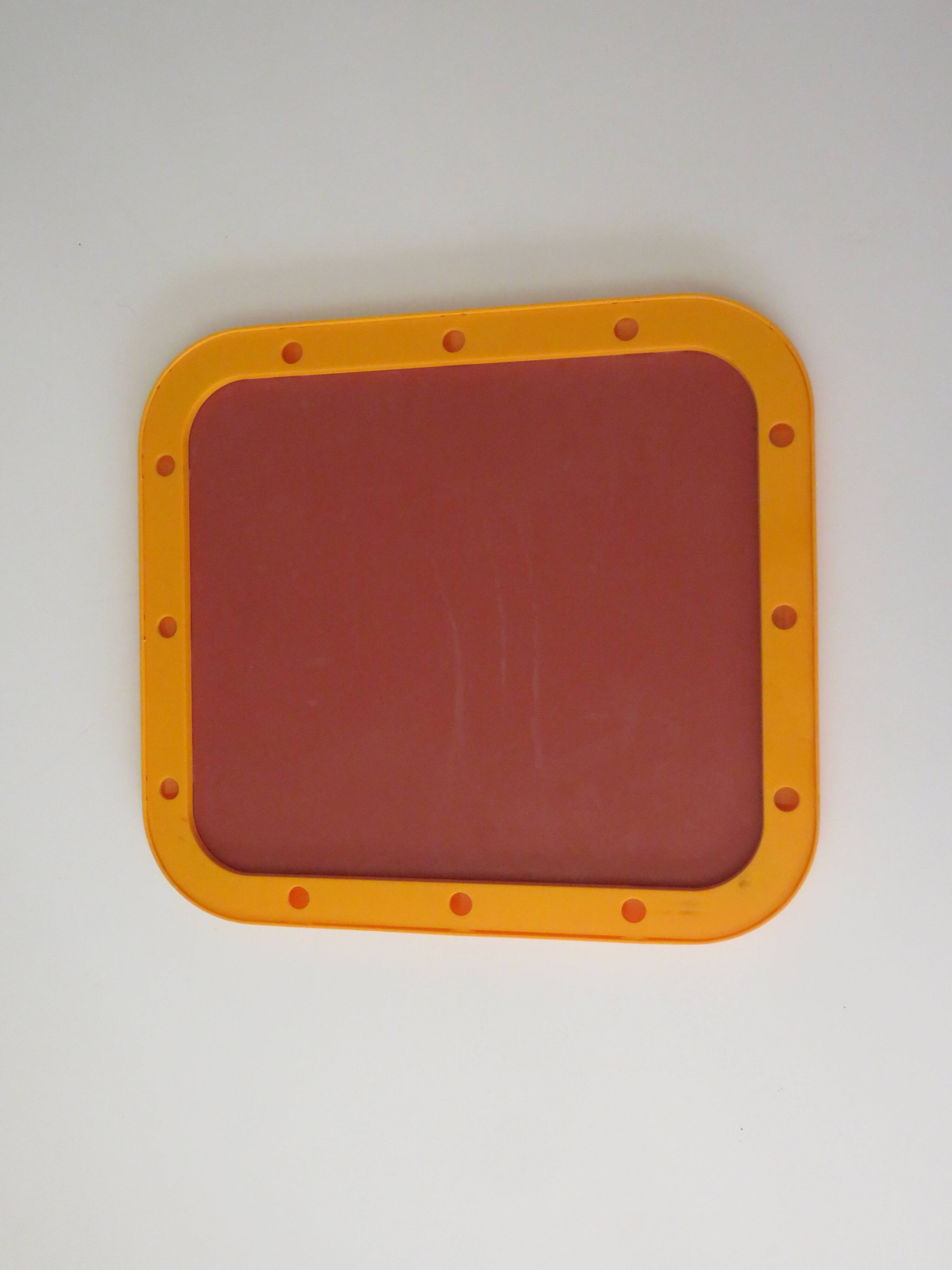 Plastic space age mirror, belgium 1960