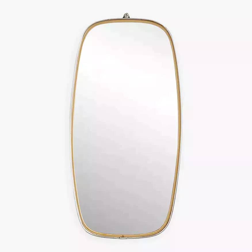 Rear view mirror and free form from the 50s - 60s on chrome frame