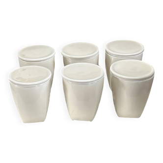 Set of 6 porcelain tea cups by Guy Degrenne.