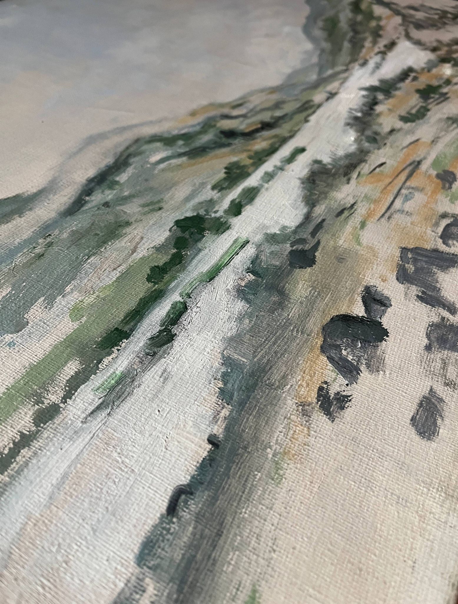 HST painting "Lake in the Jura" Lake landscape