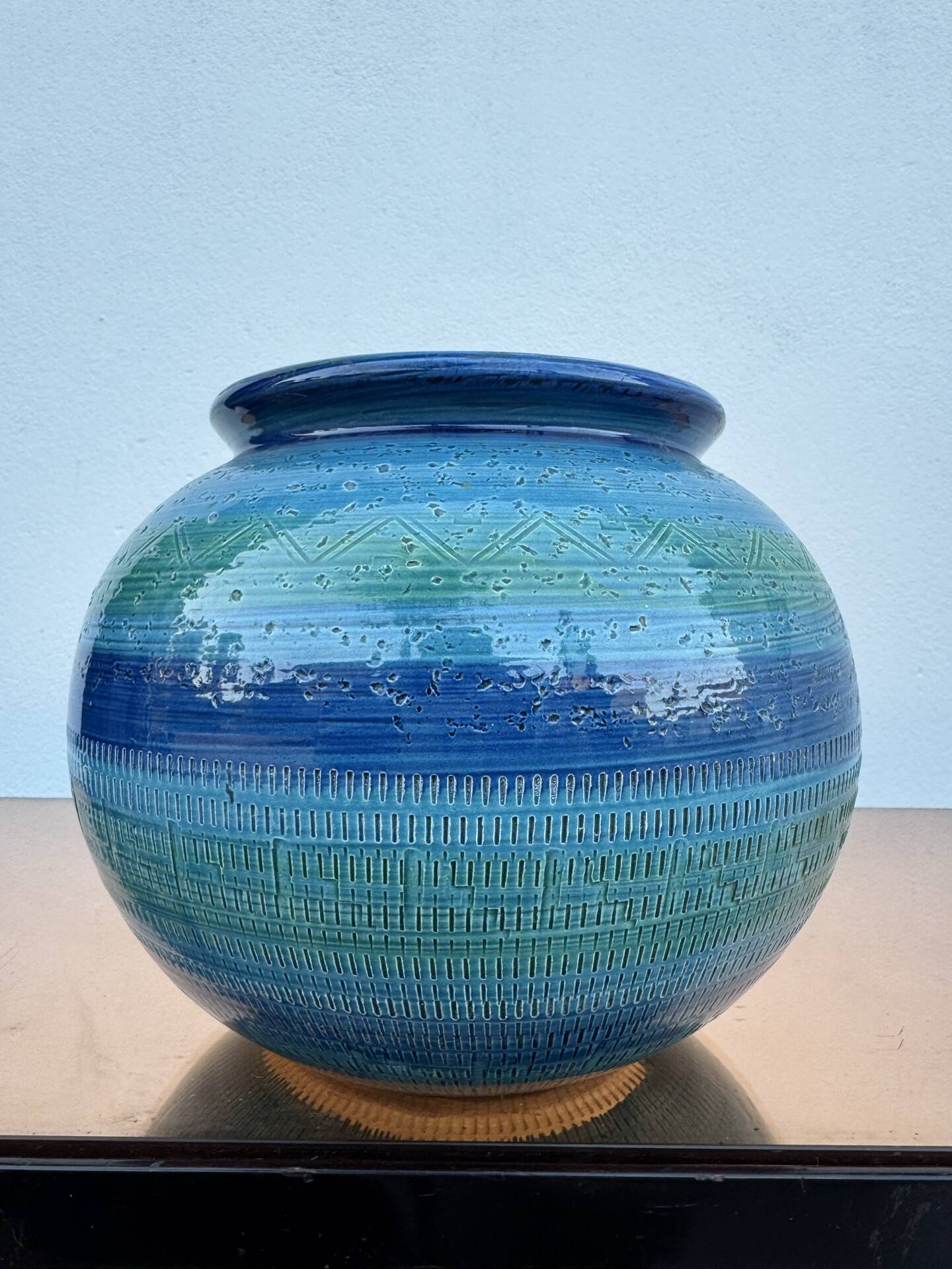 Ceramic cache pot Bitossi Aldo Londi 1960s