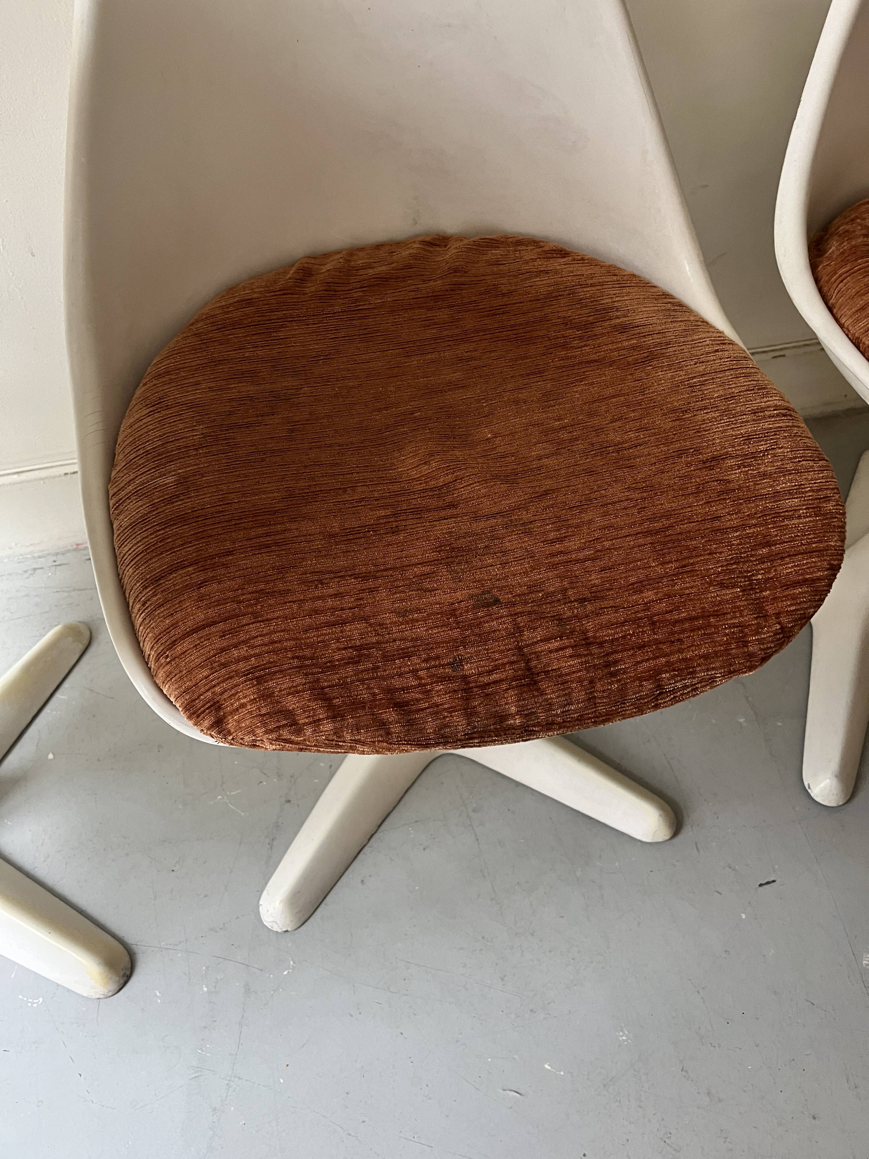Set de 3 chaises tulipe par Maurice Burke pour Arkana, design 1970