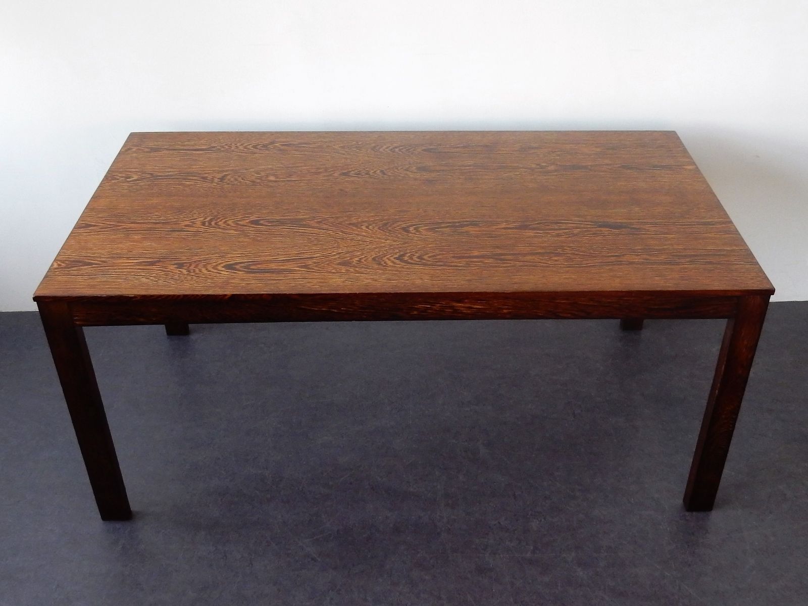 Table de salle à manger wengé vintage 1970s Selency