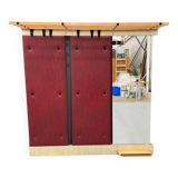 Vintage Wall-Mounted Hallway Panel with Hooks, Mirror & Shelf, 1960s