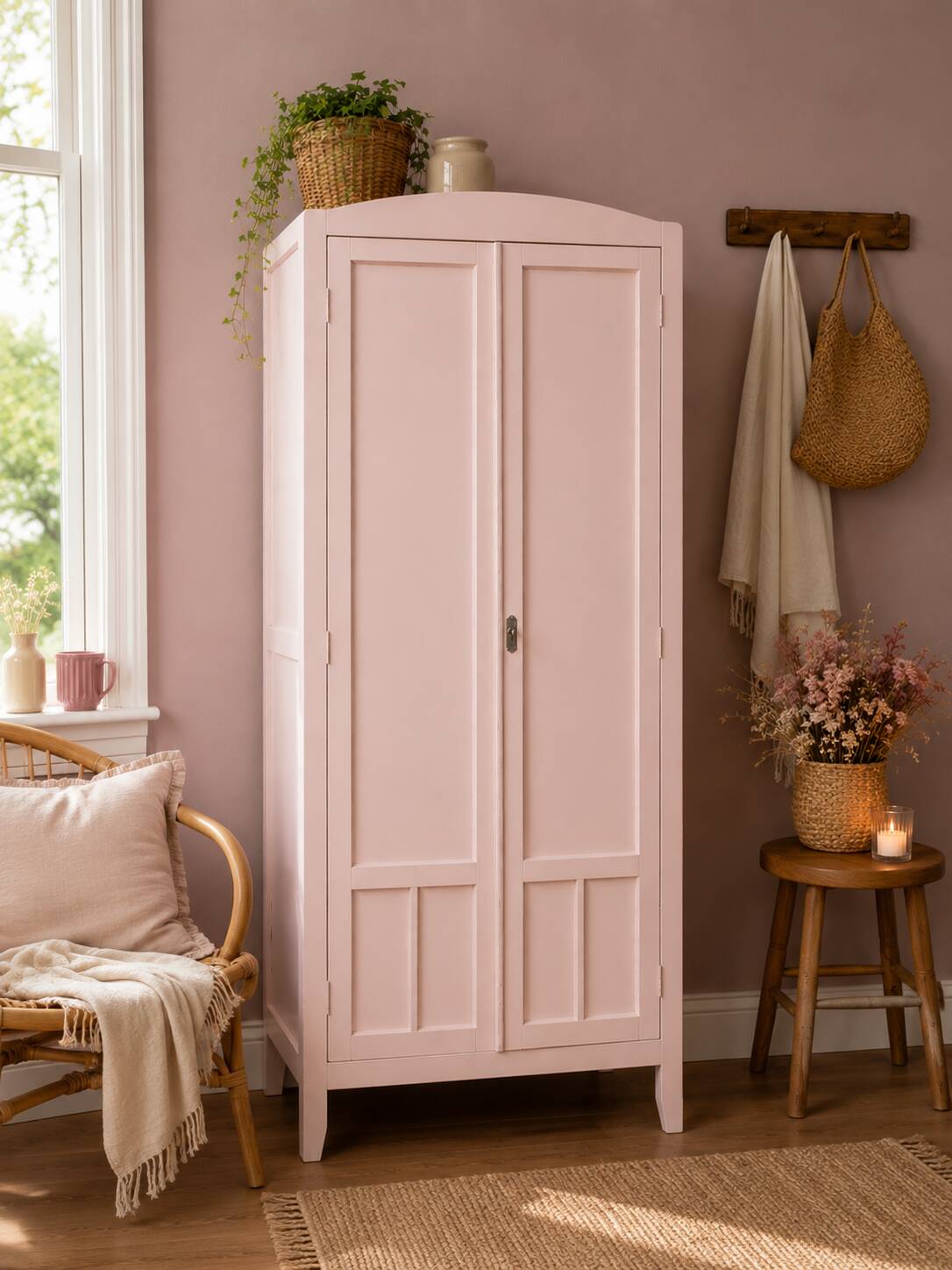 Parisian Art Deco wardrobe rose 1930