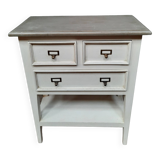 Painted cabinet with 3 drawers