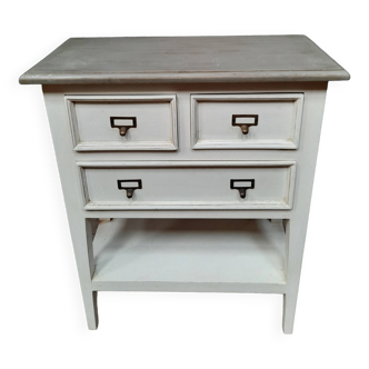 Painted cabinet with 3 drawers