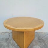Vintage round coffee table design Maison Regain style 1970s