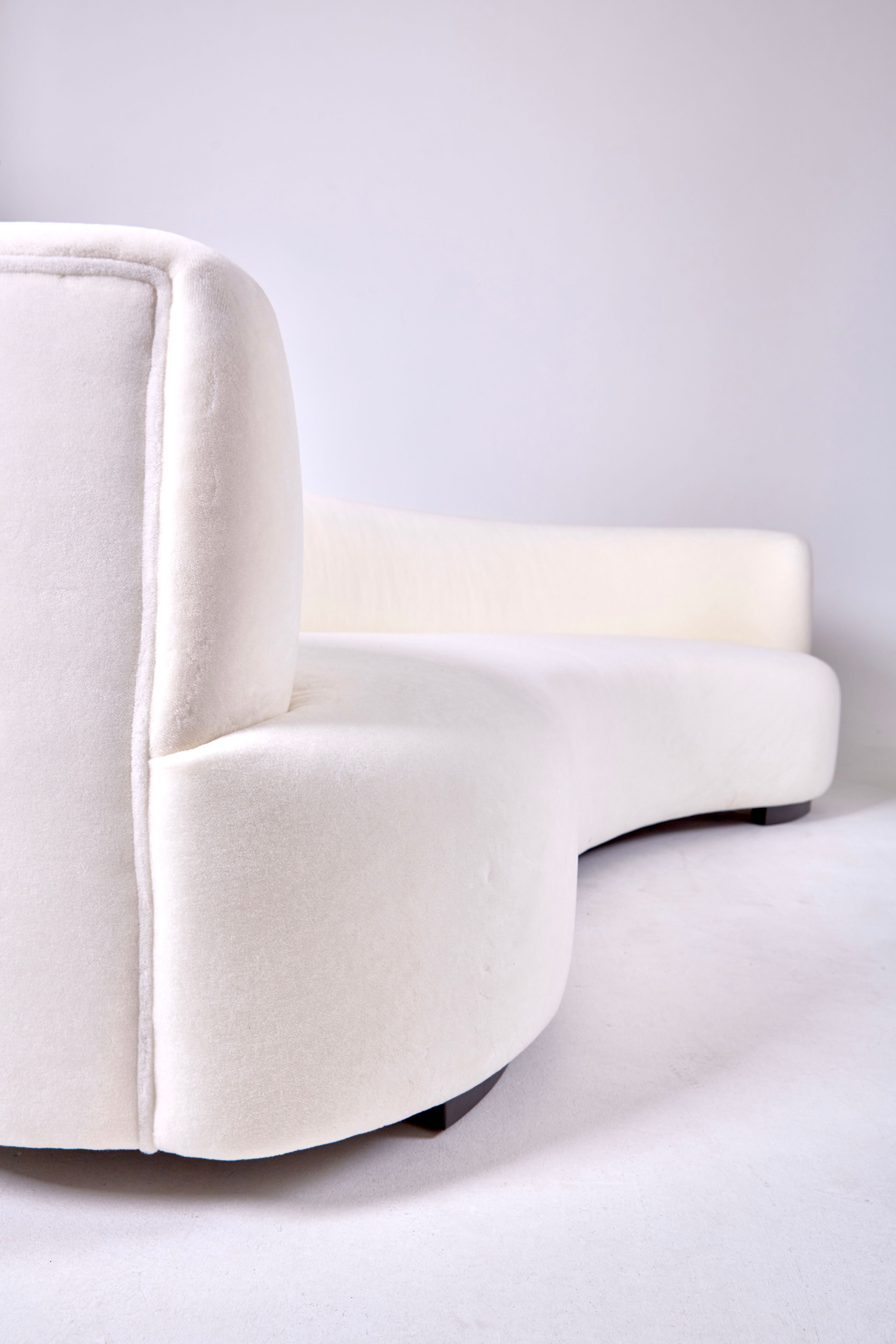 Curved sofa design 1950s