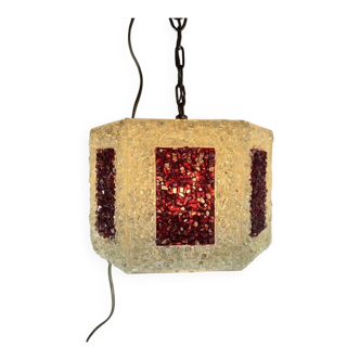 Scandinavian perplex granite chandelier Roland Konst vintage 70