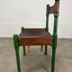 Stretched leather safari chair, 60s Jungle Chic style