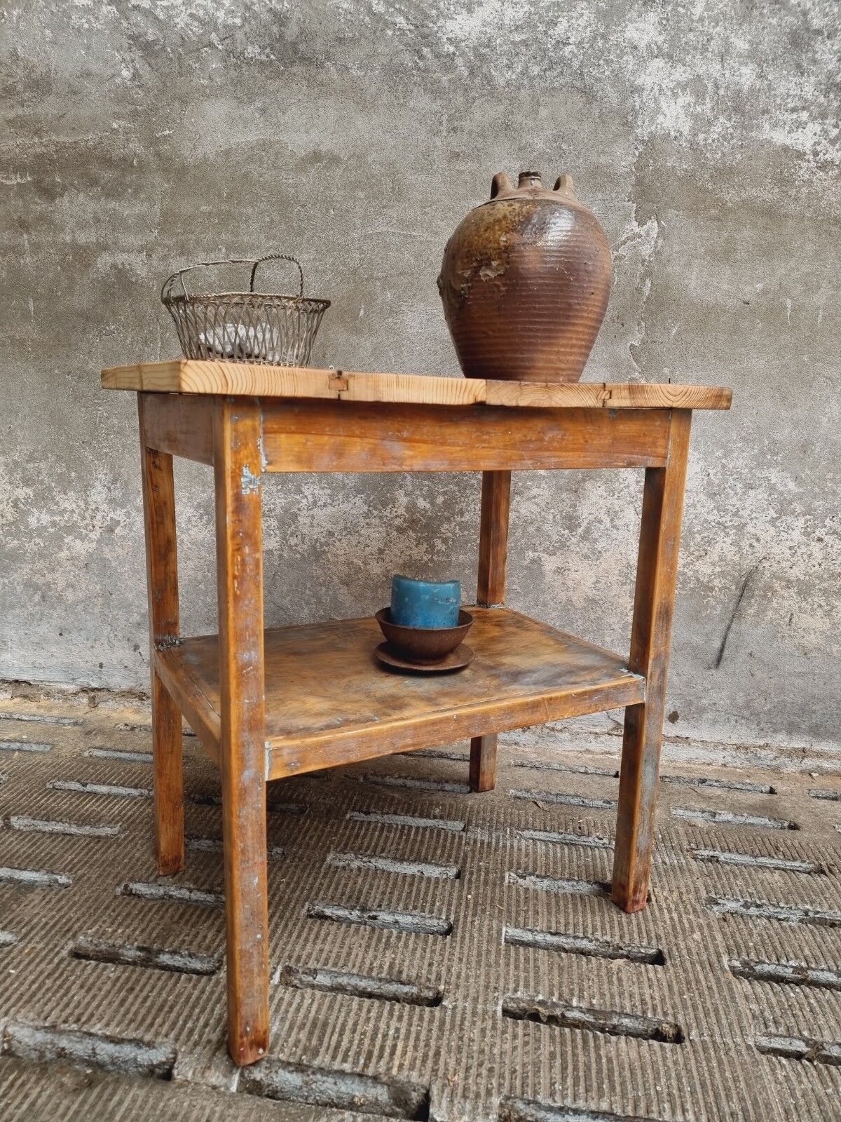 Vintage side table bathroom furniture or work table