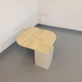 Vintage travertine coffee table from the 70s