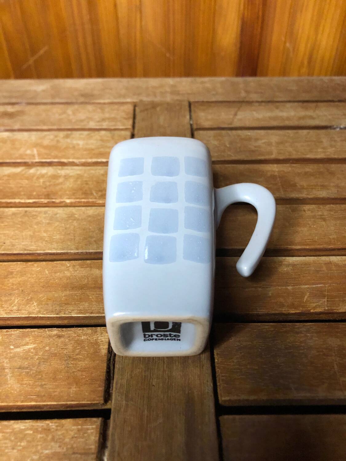 Series of 5 cups broste copenhagen vintage blue ceramic #a513