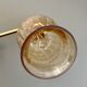 Vintage tulip angled wall light in amber glass