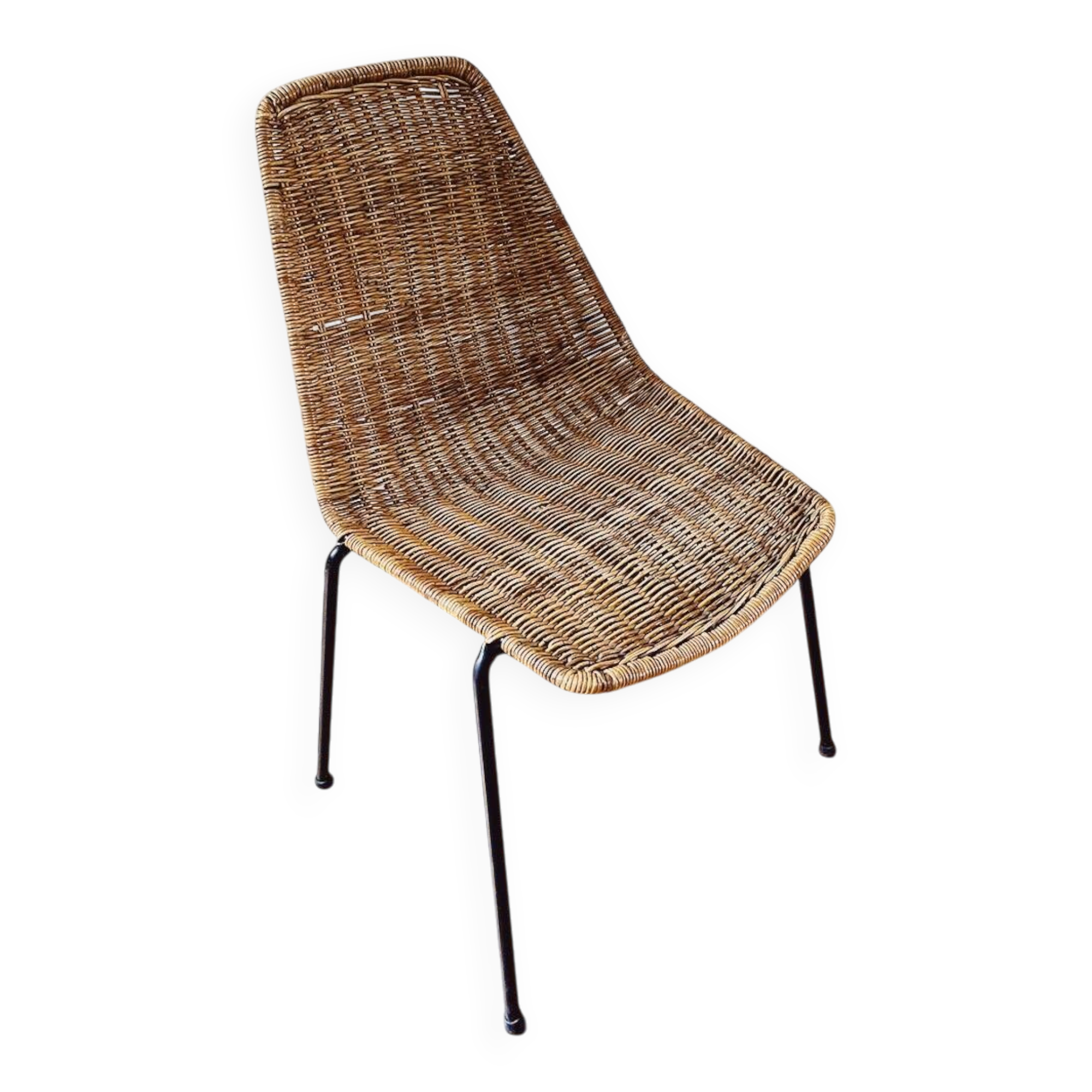 Ensemble de 5 chaises "Basket" par Gianfranco Legler, années 1950