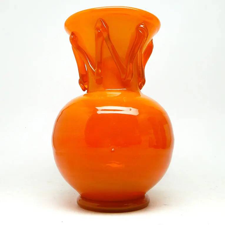 Vase, moderne du milieu du siècle, en verre, conçu par J. Słuczan-Orkusz, Pologne, années 1970