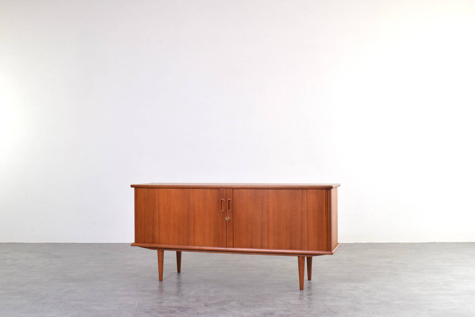 Mid-Century Danish Teak Tambour Sideboard, 1960s