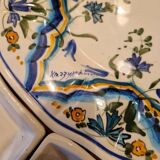 Large 7-piece display dish in Greek earthenware