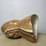 Ceramic vase in wood style by Grandjean Jourdan in Vallauris