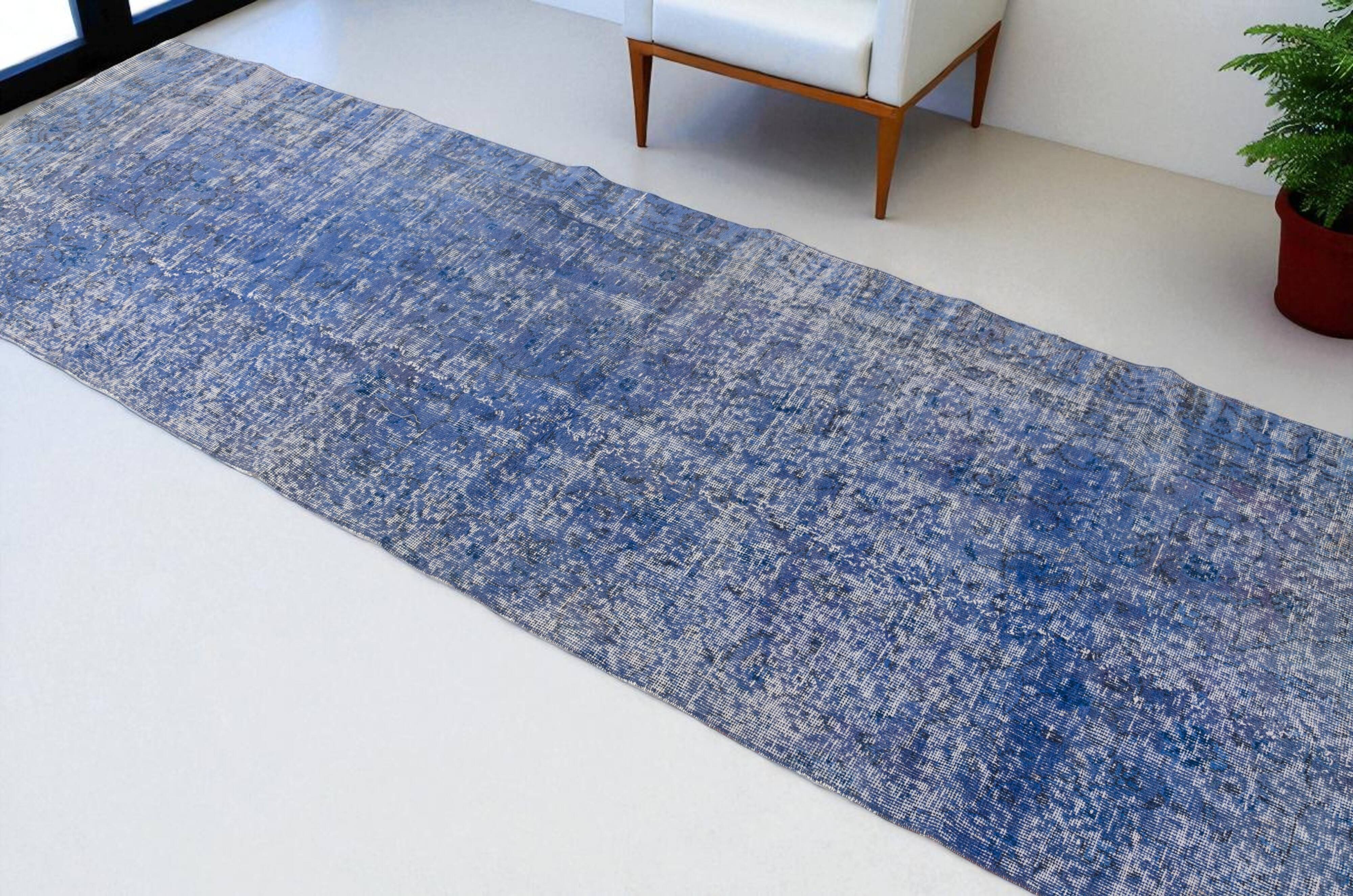 Blue Oushak Runner Rug sku1059