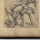 Charcoal on paper by Bernardin or Barnadouin Garçon à la gavroche