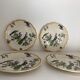 12 art nouveau flat plates from Boch La Louvière, peacock model