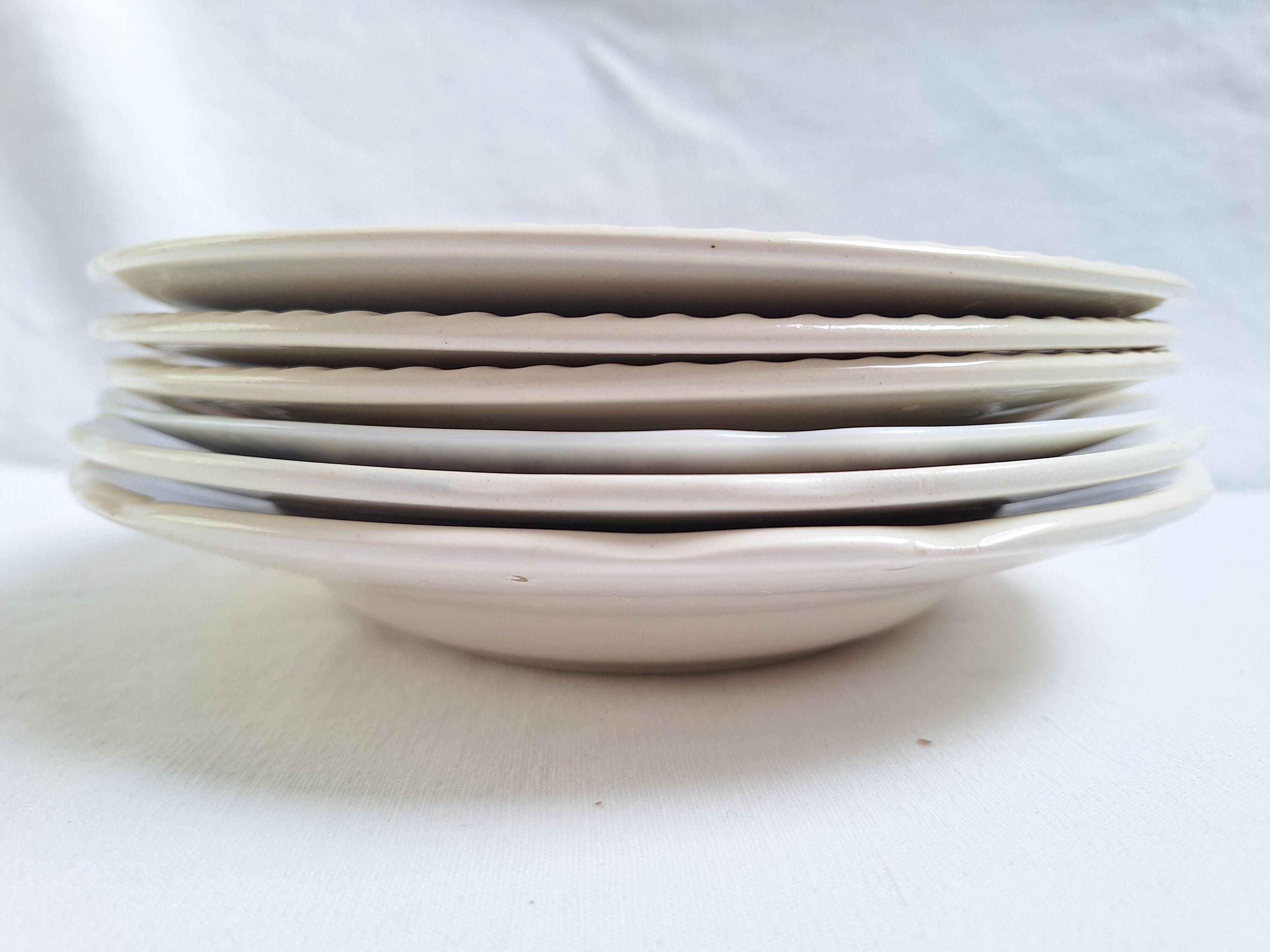 Vintage blue deep plates