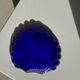 Coupelle coquille en verre bleu D10