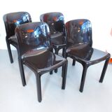 Set de 4 chaises Selene marron Magistretti Artemide