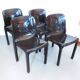 Set de 4 chaises Selene marron Magistretti Artemide