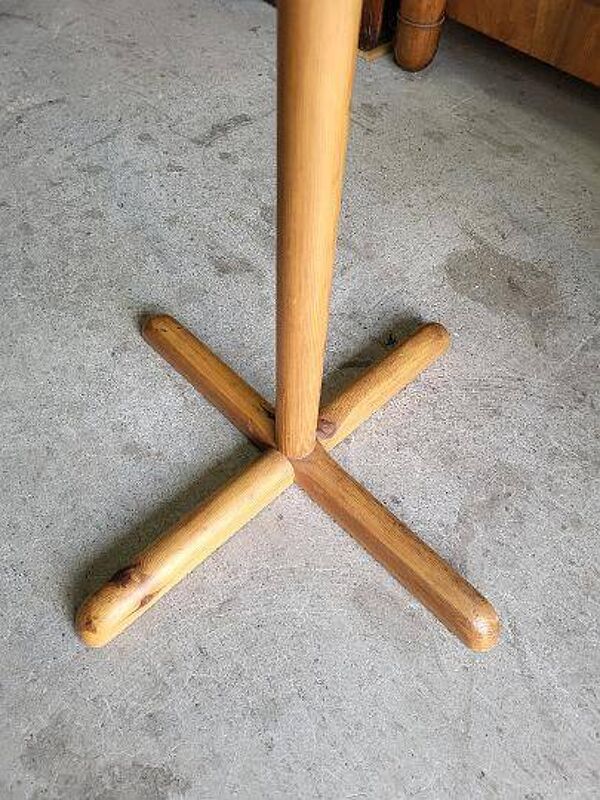 Porte manteau 1960 moderniste vintage en sapin 7 b
