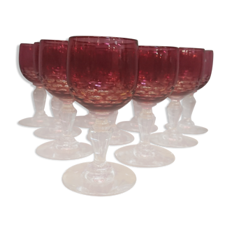 Lot of 10 crystal glasses