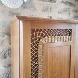 Vintage rattan wardrobe, 60s