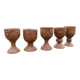 5 wooden egg cups from the 50s/60s.
