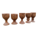 5 wooden egg cups from the 50s/60s.
