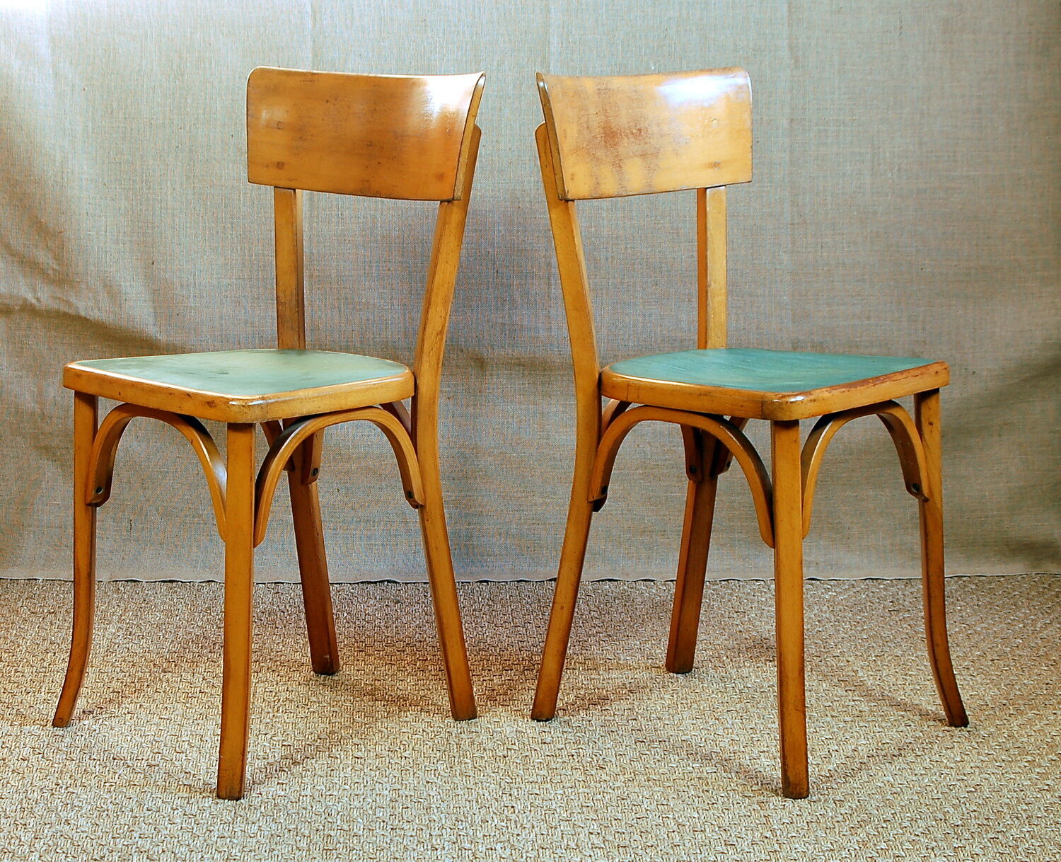 Pair of bistro baumann chairs  50 years