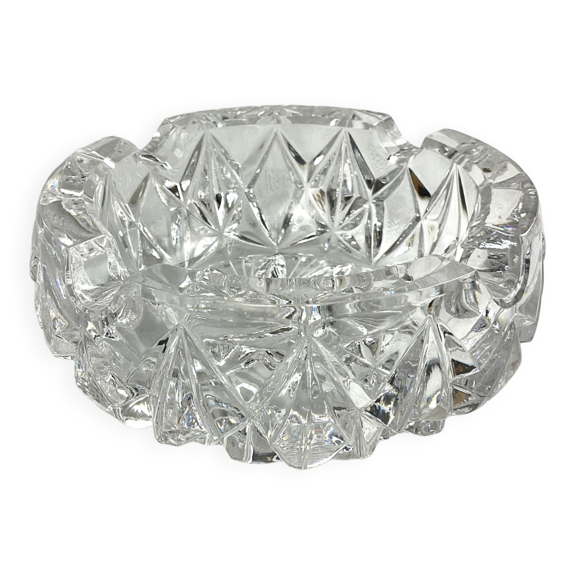 Solid crystal ashtray