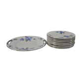 Set de 11 assiettes à dessert et 1 plat de la faïencerie d'onnaing