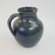 Large blue glazed stoneware pitcher Le Rivet France
