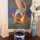 English earthenware planter, blue monochrome, 20th century