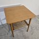 70s Hardwood Coffee Table with Slatted Shelf