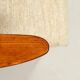 Fauteuil vintage moderne design par J.Smidek blanc beige revêtement bois naturel
