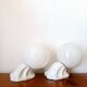 Pair of porcelain and opaline wall lights in Art Deco style