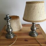 Pewter base table lamps