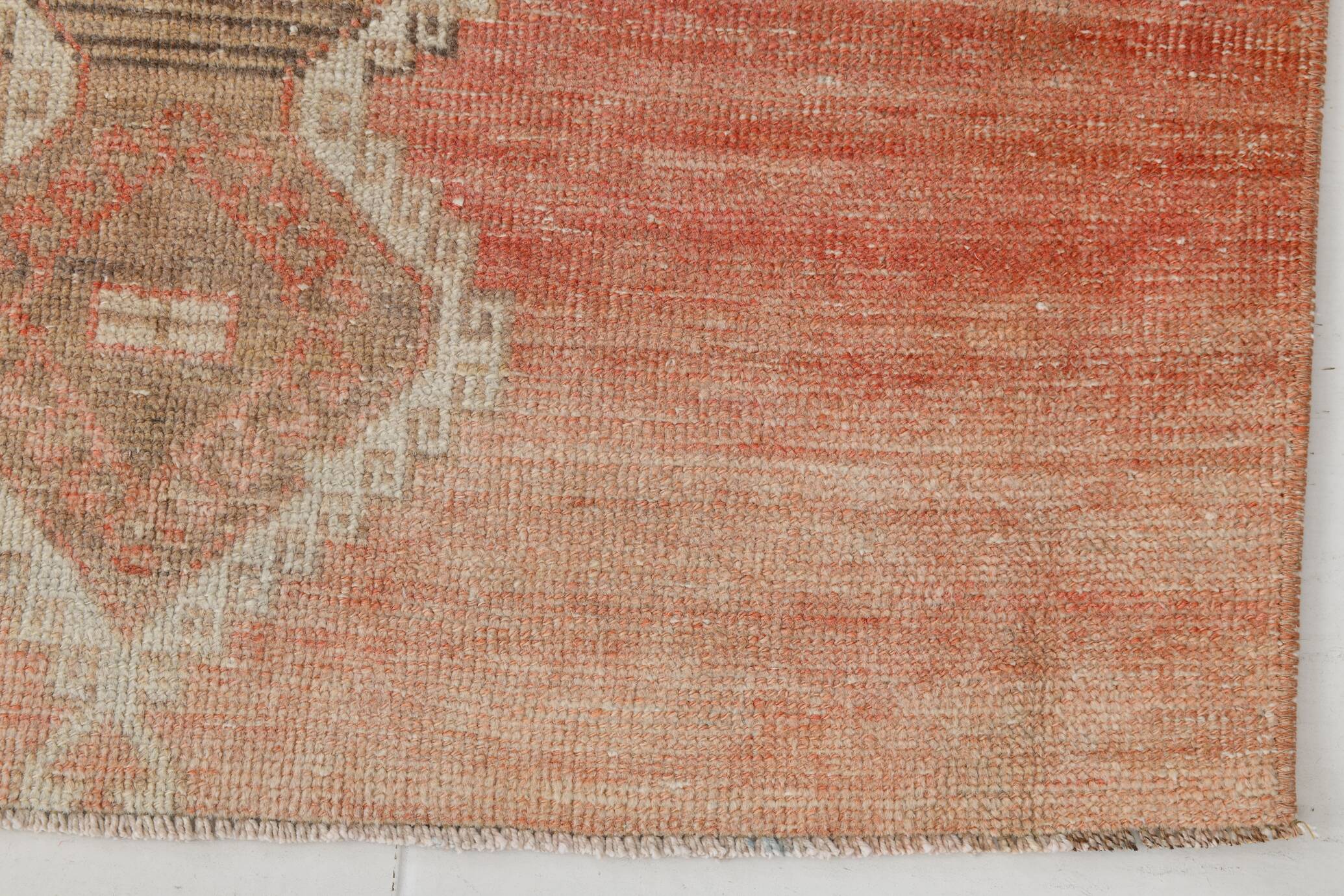 3x10 Peach Red Soft Vintage Turkish Runner Rug, 86x303Cm SK 20297