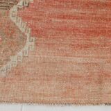 3x10 Peach Red Soft Vintage Turkish Runner Rug, 86x303Cm SK 20297