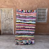 Colorful Boucherouite Moroccan rug - 100 x 183 cm