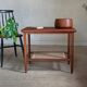 Vintage teak and rope magazine rack coffee table